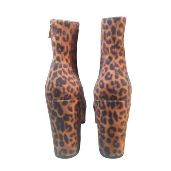 Jessica Simpson Womens Rexura Platform Faux   Suede Leopard Print Ankle Booties - Picture 4 of 10